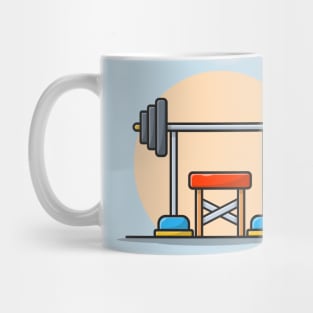 Dumbbell Gym Workout Cartoon Vector Icon Illustration Mug